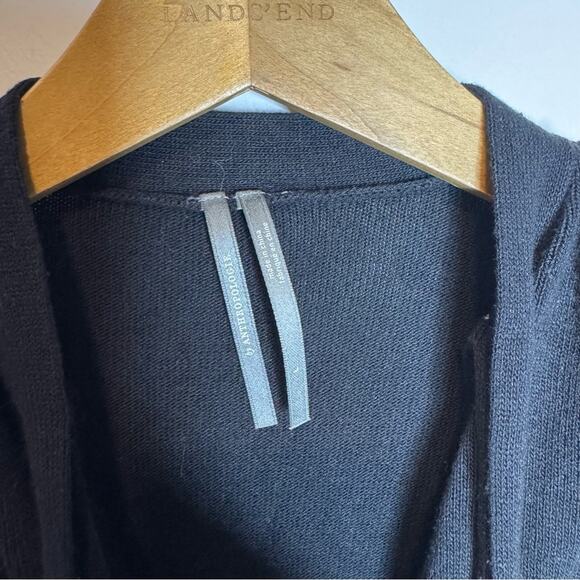 Anthropologie Rambuteau Black Knit Sleeveless Faux Wrap Tie Neck Sweater Large - Picture 3 of 6